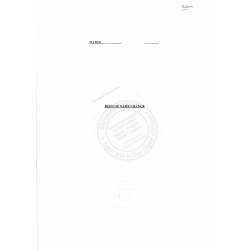 Traduction d'un acte de changement de nom (Deed of name change)
