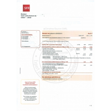 Traduction d'un justificatif de domicile (Télécom, EDF)