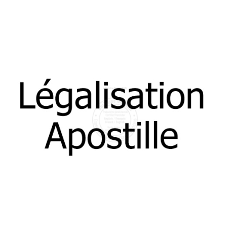 Prestation de demande d'apostille ou légalisation